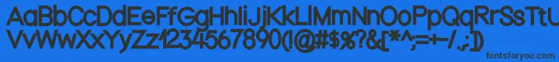 Nordicaregular Font – Black Fonts on Blue Background
