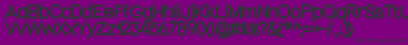 Nordicaregular-Schriftart – Schwarze Schriften auf violettem Hintergrund