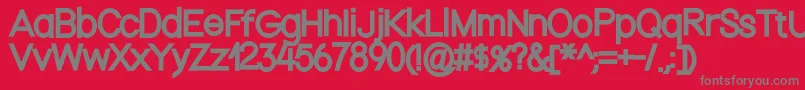 Nordicaregular Font – Gray Fonts on Red Background