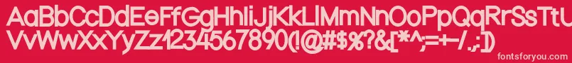Nordicaregular Font – Pink Fonts on Red Background