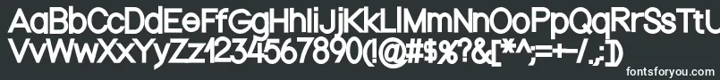 Nordicaregular-fontti – valkoiset fontit mustalla taustalla