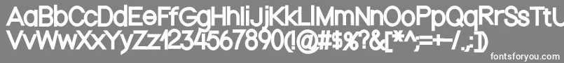 Nordicaregular Font – White Fonts on Gray Background