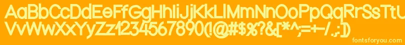 Nordicaregular Font – Yellow Fonts on Orange Background