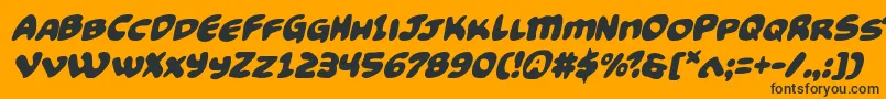 Funnypagesital Font – Black Fonts on Orange Background