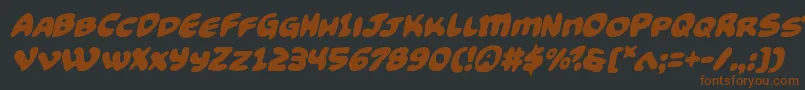 Funnypagesital Font – Brown Fonts on Black Background