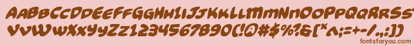 Funnypagesital Font – Brown Fonts on Pink Background