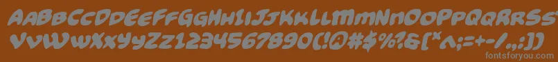 Funnypagesital Font – Gray Fonts on Brown Background