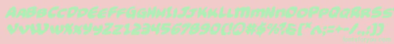 Funnypagesital Font – Green Fonts on Pink Background