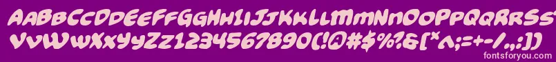 Funnypagesital Font – Pink Fonts on Purple Background