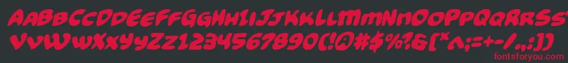 Funnypagesital Font – Red Fonts on Black Background