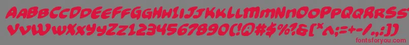 Funnypagesital Font – Red Fonts on Gray Background
