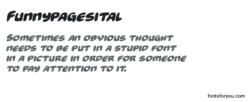 Funnypagesital Font
