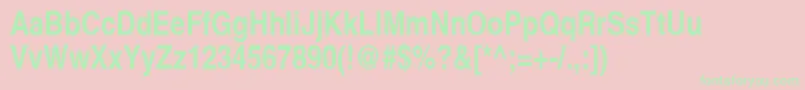 HalvorsonNarrowBold Font – Green Fonts on Pink Background