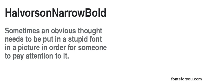 HalvorsonNarrowBold Font