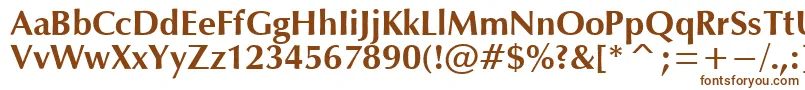 OpiumBold-fontti – ruskeat fontit valkoisella taustalla