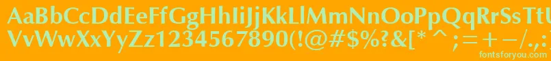 OpiumBold Font – Green Fonts on Orange Background