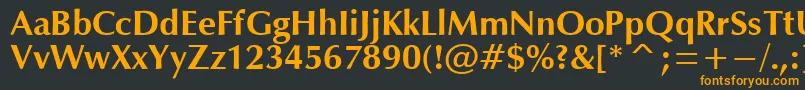 フォントOpiumBold – 黒い背景にオレンジの文字