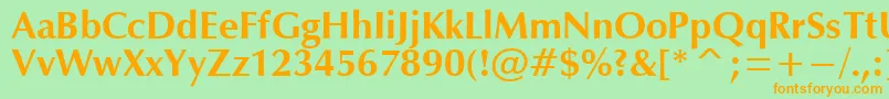 OpiumBold Font – Orange Fonts on Green Background