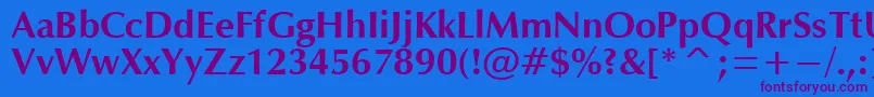 OpiumBold Font – Purple Fonts on Blue Background