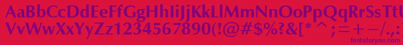 OpiumBold Font – Purple Fonts on Red Background