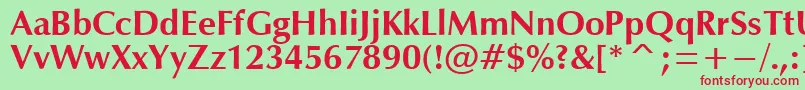 Czcionka OpiumBold – czerwone czcionki na zielonym tle