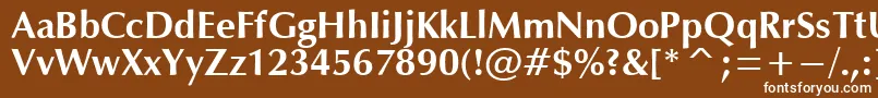 フォントOpiumBold – 茶色の背景に白い文字