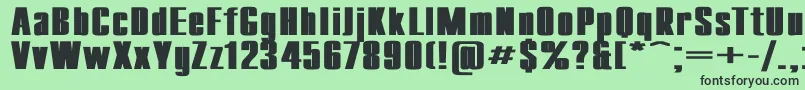 CompactExBold Font – Black Fonts on Green Background