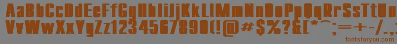 CompactExBold Font – Brown Fonts on Gray Background