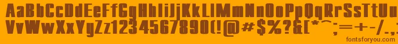 fuente CompactExBold – Fuentes Marrones Sobre Fondo Naranja