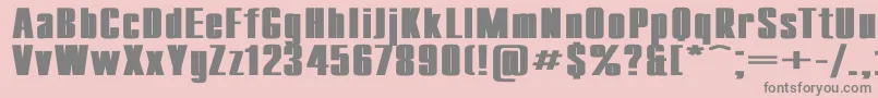 CompactExBold Font – Gray Fonts on Pink Background
