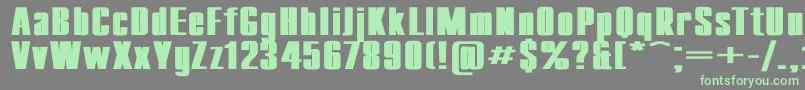 CompactExBold Font – Green Fonts on Gray Background