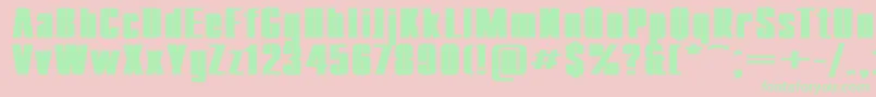 CompactExBold Font – Green Fonts on Pink Background