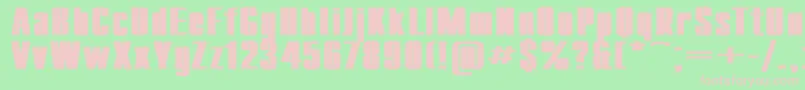 CompactExBold Font – Pink Fonts on Green Background