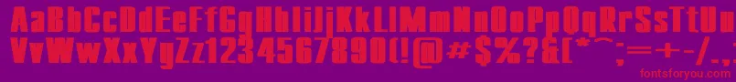 CompactExBold Font – Red Fonts on Purple Background