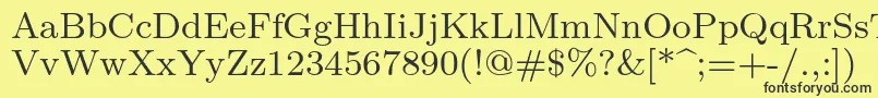 Шрифт Lmroman8Regular – чёрные шрифты на жёлтом фоне