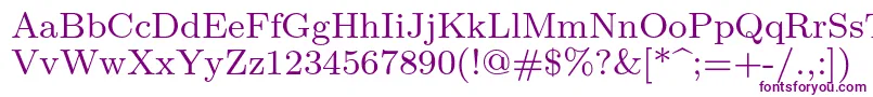 Lmroman8Regular Font – Purple Fonts on White Background