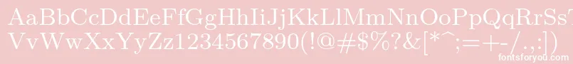 Lmroman8Regular Font – White Fonts on Pink Background