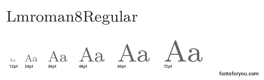 Lmroman8Regular Font Sizes