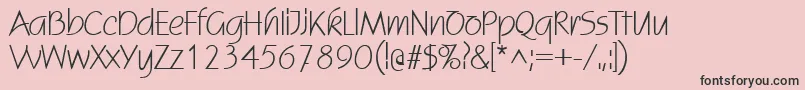 StatusRegularDb Font – Black Fonts on Pink Background