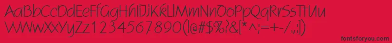 StatusRegularDb Font – Black Fonts on Red Background