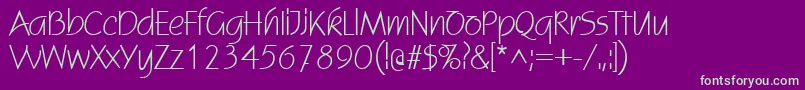 StatusRegularDb Font – Green Fonts on Purple Background