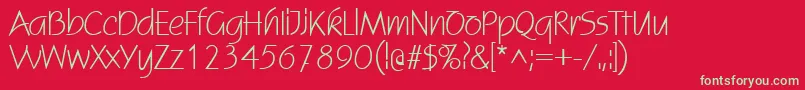 StatusRegularDb Font – Green Fonts on Red Background