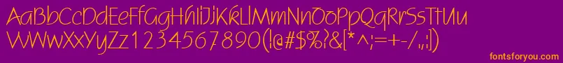 StatusRegularDb Font – Orange Fonts on Purple Background