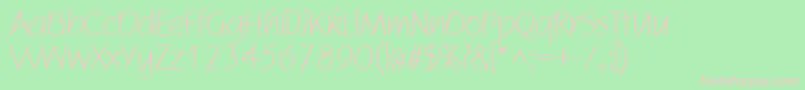 StatusRegularDb Font – Pink Fonts on Green Background