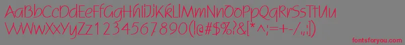 StatusRegularDb Font – Red Fonts on Gray Background