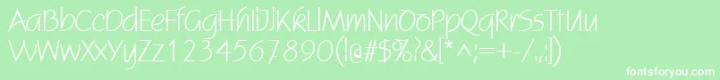 StatusRegularDb Font – White Fonts on Green Background