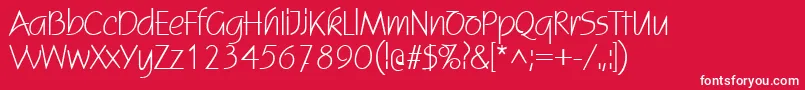 StatusRegularDb Font – White Fonts on Red Background