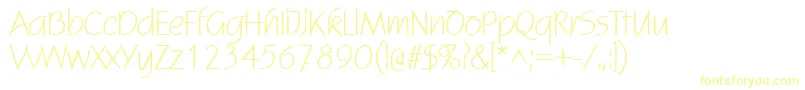 StatusRegularDb Font – Yellow Fonts on White Background
