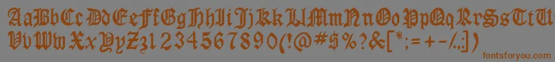 Anglossk Font – Brown Fonts on Gray Background