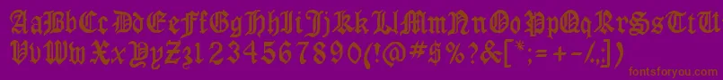 Anglossk Font – Brown Fonts on Purple Background